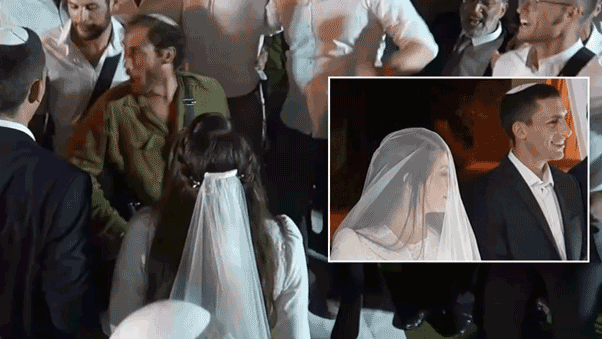 Israeli soldier celebrates wedding days after he's shot and his brother goes missing in action