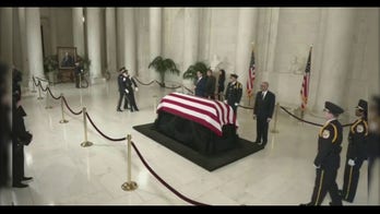 Honor guard collapses as Justice Sandra Day O'Connor lies in repose